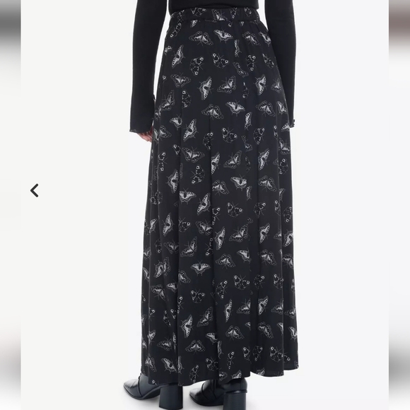 Black Moth Button Front Maxi Skirt - Picture 2 of 2